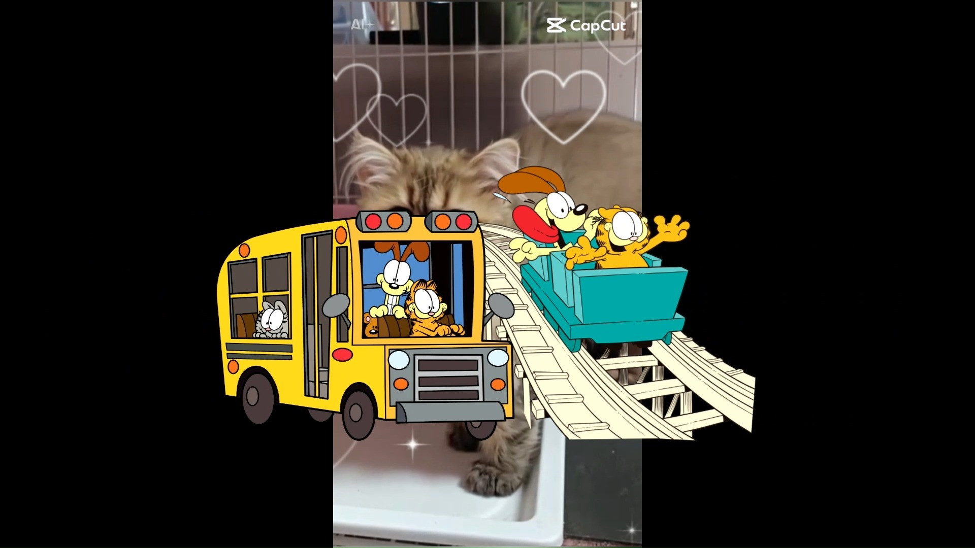 トトロ妖怪バス（擬き）とチンチラゴールデン子猫のコラボムービ...